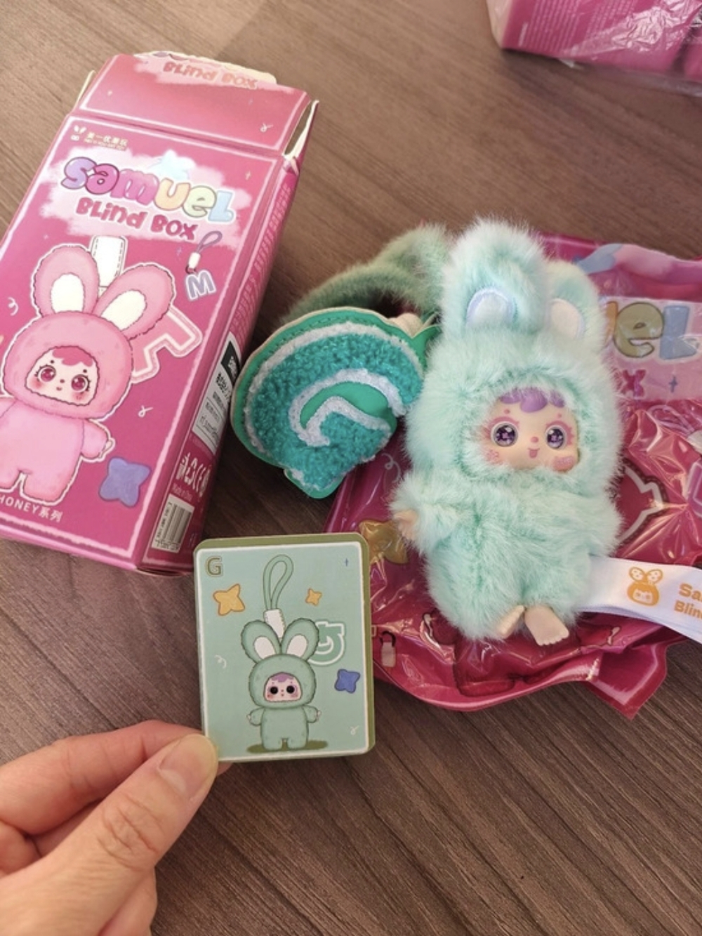 Samuel Blind Box Plush Figures & Pink Green NWT